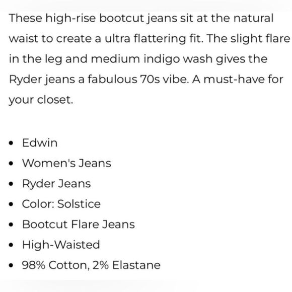 Edwin Ryder jeans Size 26 - Picture 12 of 12